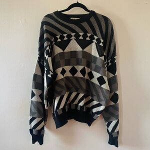 RETRO VINTAGE ARGYLE PULLOVER SWEATER